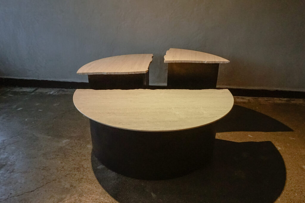 Travertine Center Table