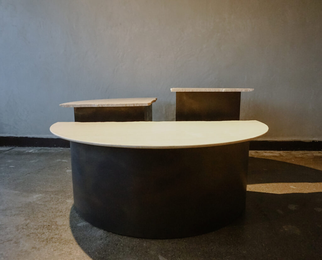 Travertine Center Table