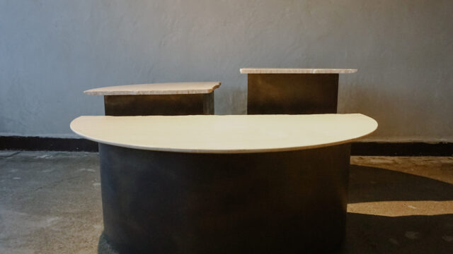 Travertine Center Table