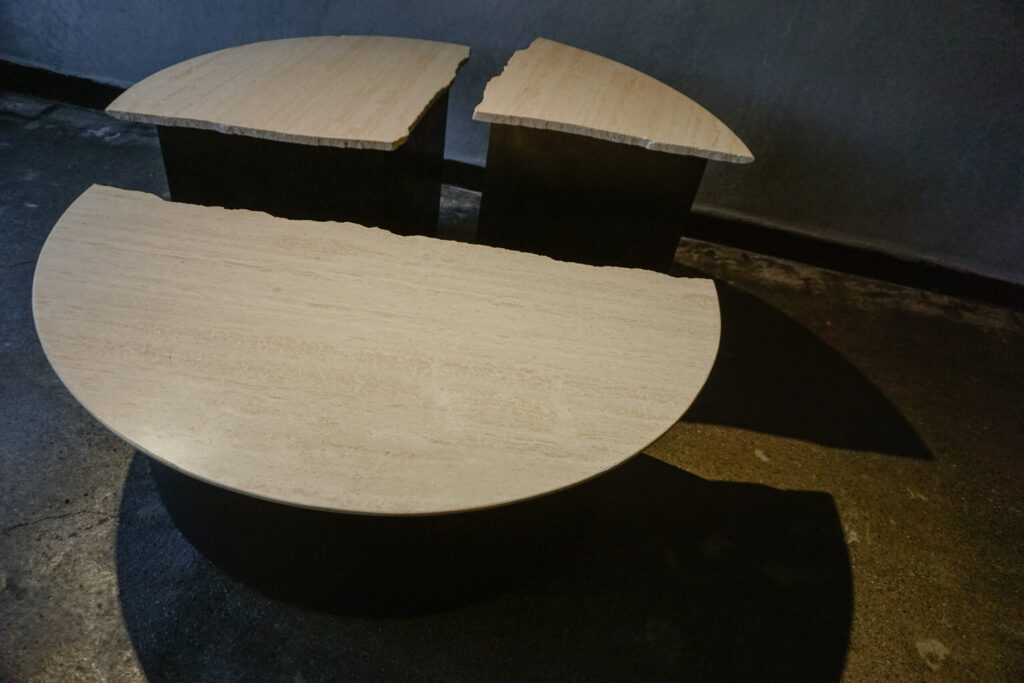 Travertine Center Table