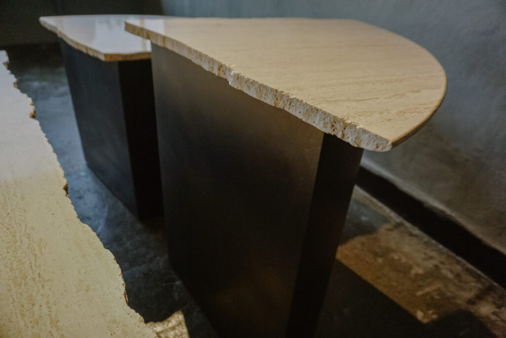 Travertine Center Table