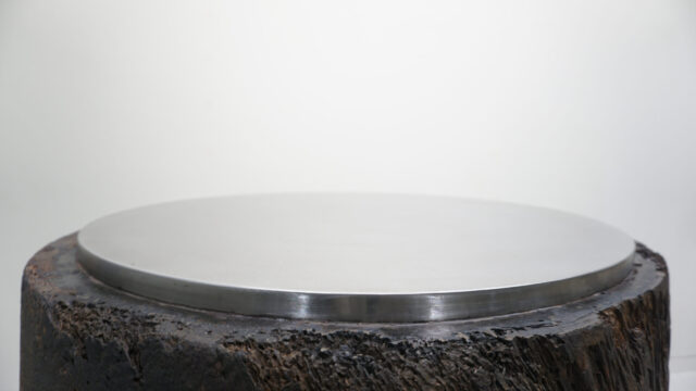 Mortar&Stainless Side Table