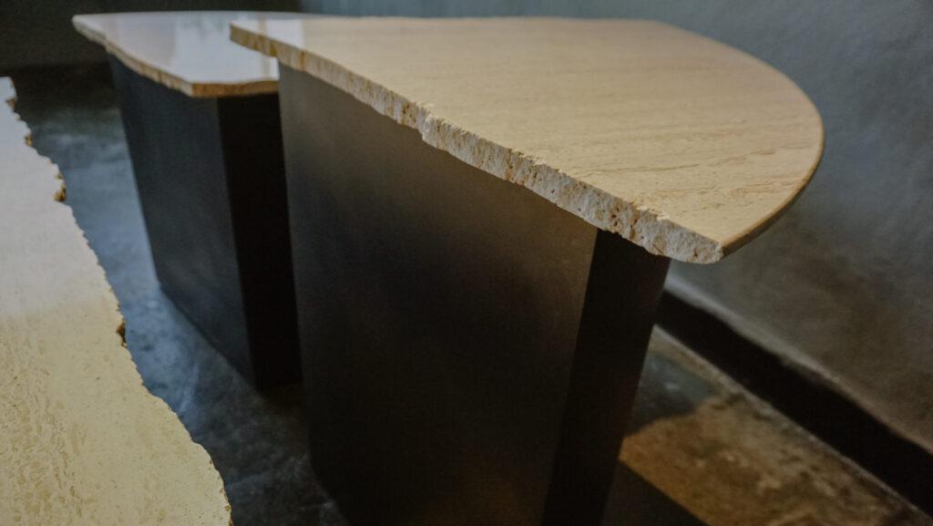 Travertine Center Table
