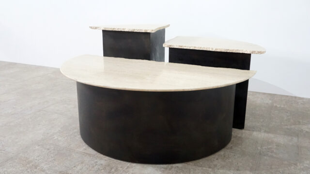 Travertine Center Table